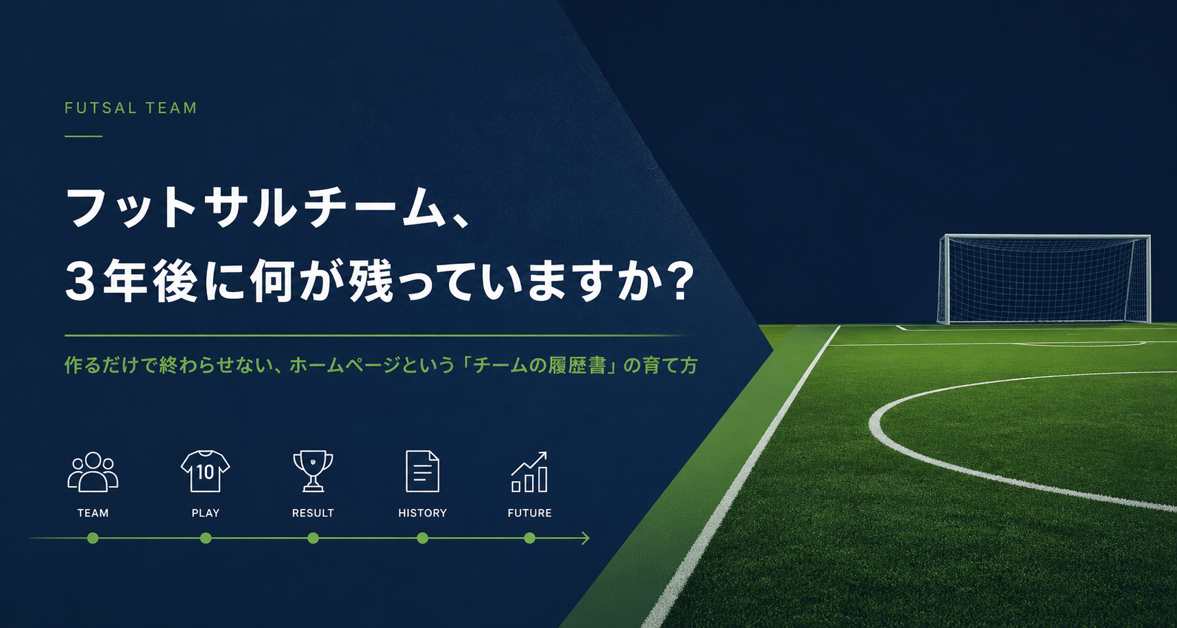 フットサルチーム、3年後に何が残っていますか?作るだけで終わらせない、ホームページという「チームの履歴書」の育て方
