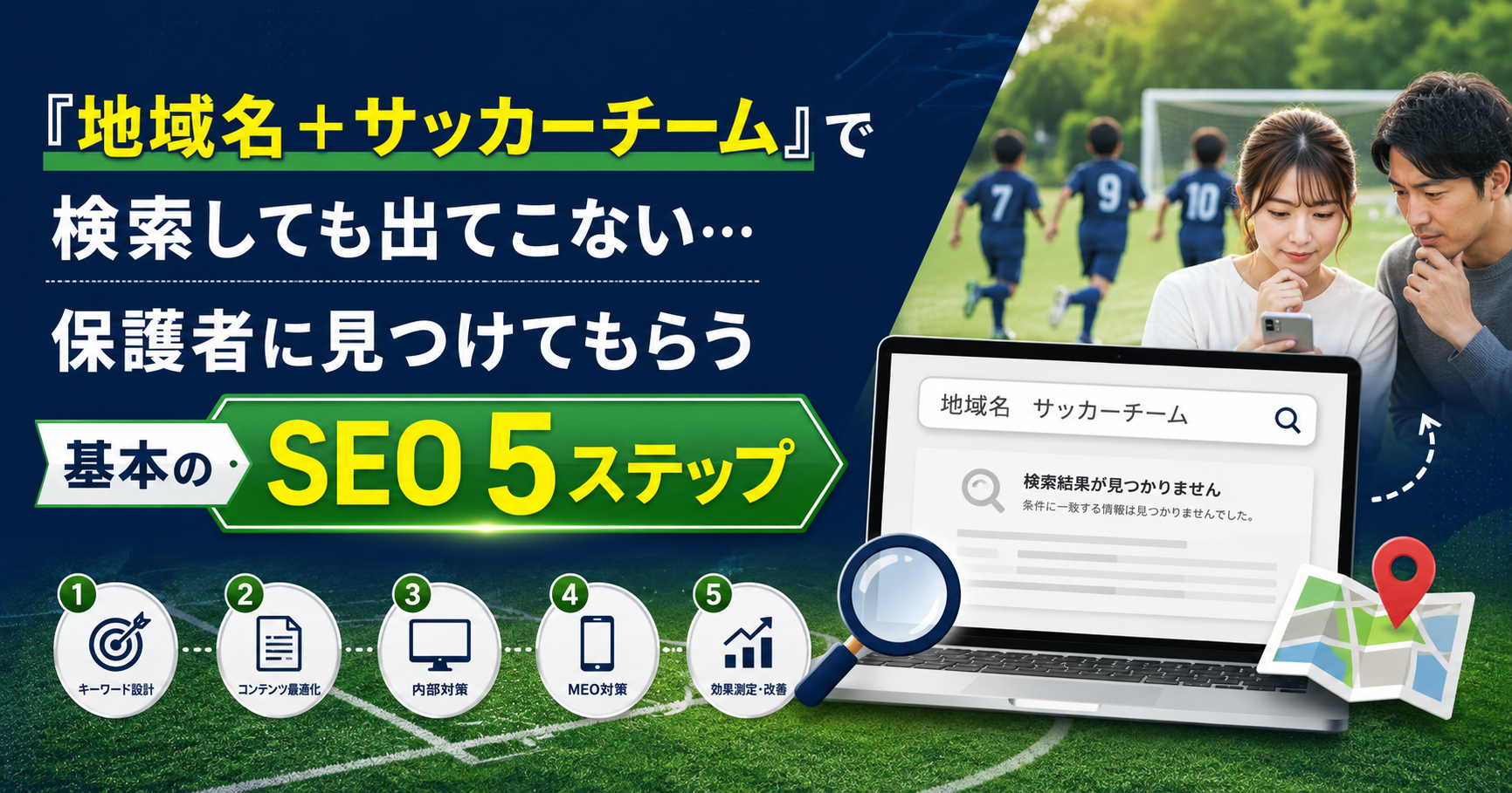 「地域名＋サッカーチーム」で検索しても出てこない…保護者に見つけてもらう基本のSEO5ステップ